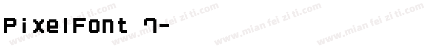 PixelFont 7字体转换